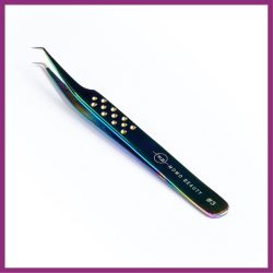NANO/FIBER 45° curved volume tweezers #3