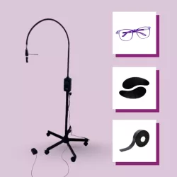   OrgaMo Chance - UV LED lamp (Professional safety glasses + Silicone eye pad + Black UV protective foam patch + UV Webinar)