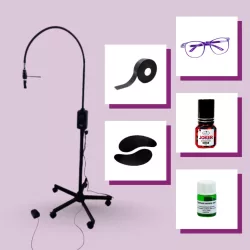   OrgaMo Chance UV LED lamp + UV filter glasses + EyeCare serum (1 ml) + OrgaMo UV glue