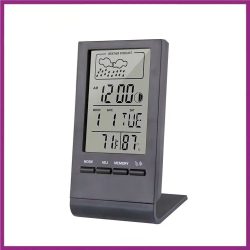 DIGITAL HEAT AND HUMIDITY METER WITH CLOCK