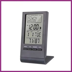 DIGITAL HEAT AND HUMIDITY METER WITH CLOCK