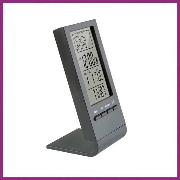 DIGITAL HEAT AND HUMIDITY METER WITH CLOCK