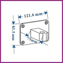 Wall holder for our WM01 OrgaMo Chance UV LED lamp